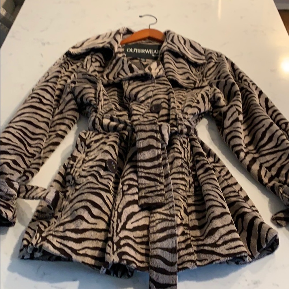 Outerwear by Lisa Brown Zebra Trench Coat